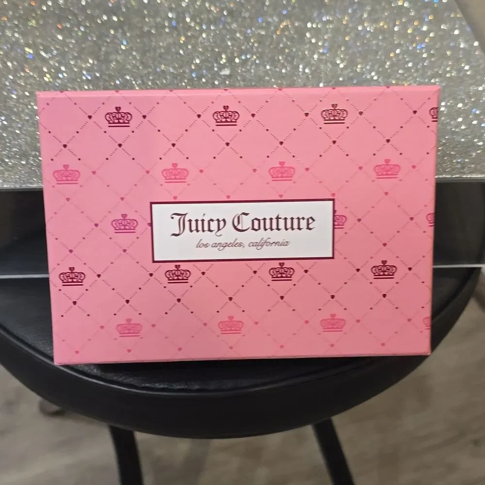 Juicy Couture Heart‎ Keychain & Earring Set w/Crystal Accents